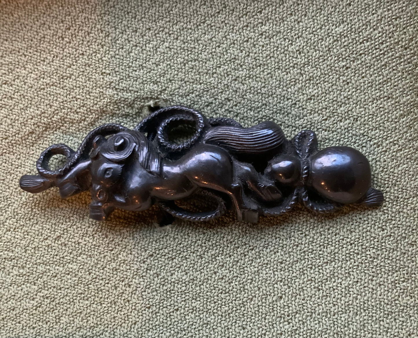 Menuki - Kyoto Horses an gourd - Goto style