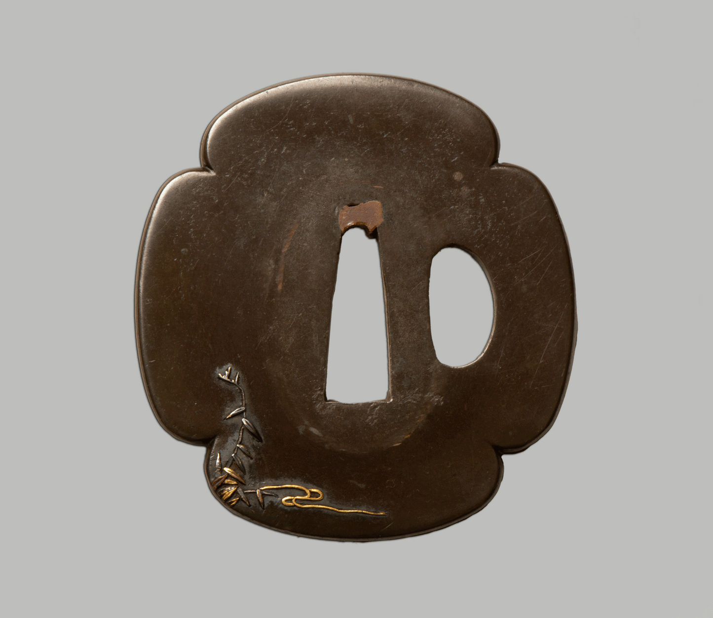 Tsuba - Mokko Edo Kinko - birds on a Tree and a Lake