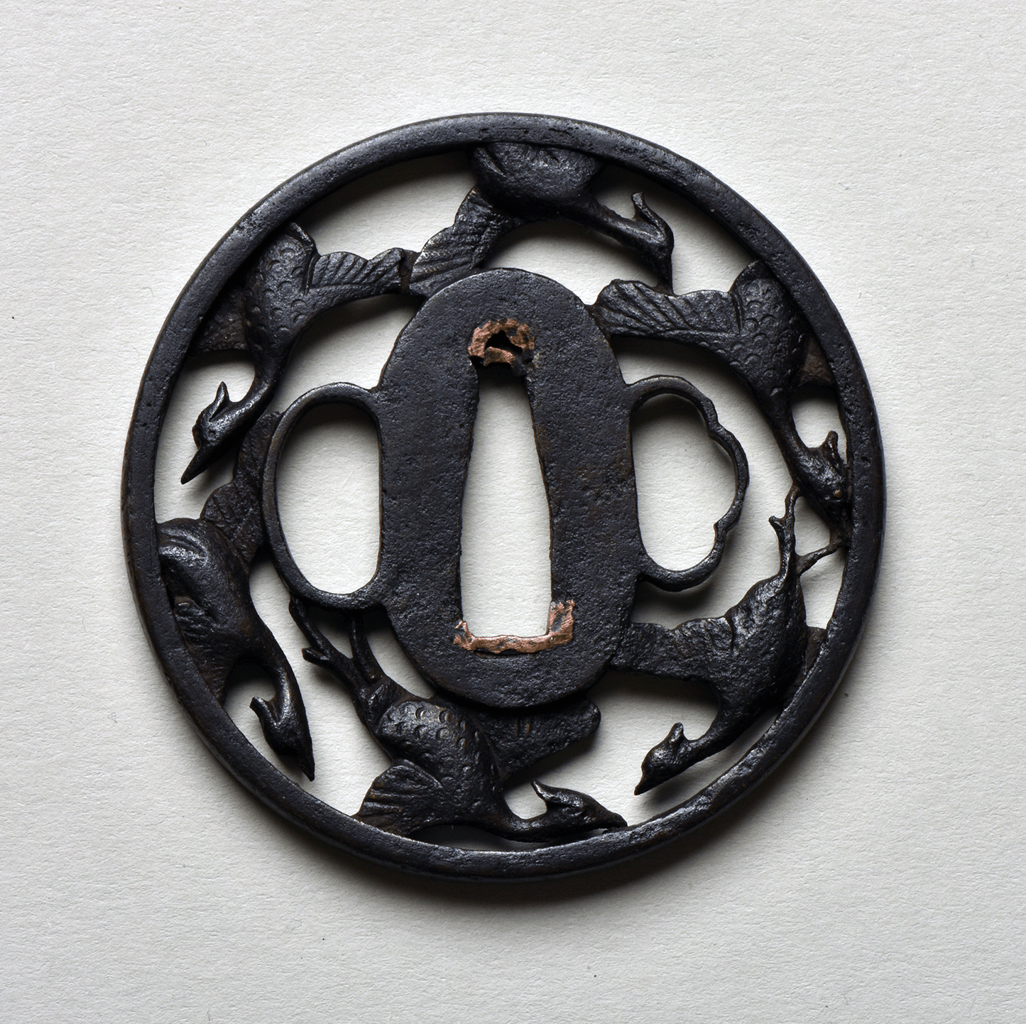 Tsuba - Daishō set by Kyo Sukashi - Karigane Motive