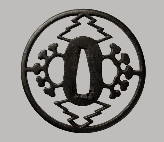 Tsuba - Owari Tsuba — Iron Ji-Sukashi