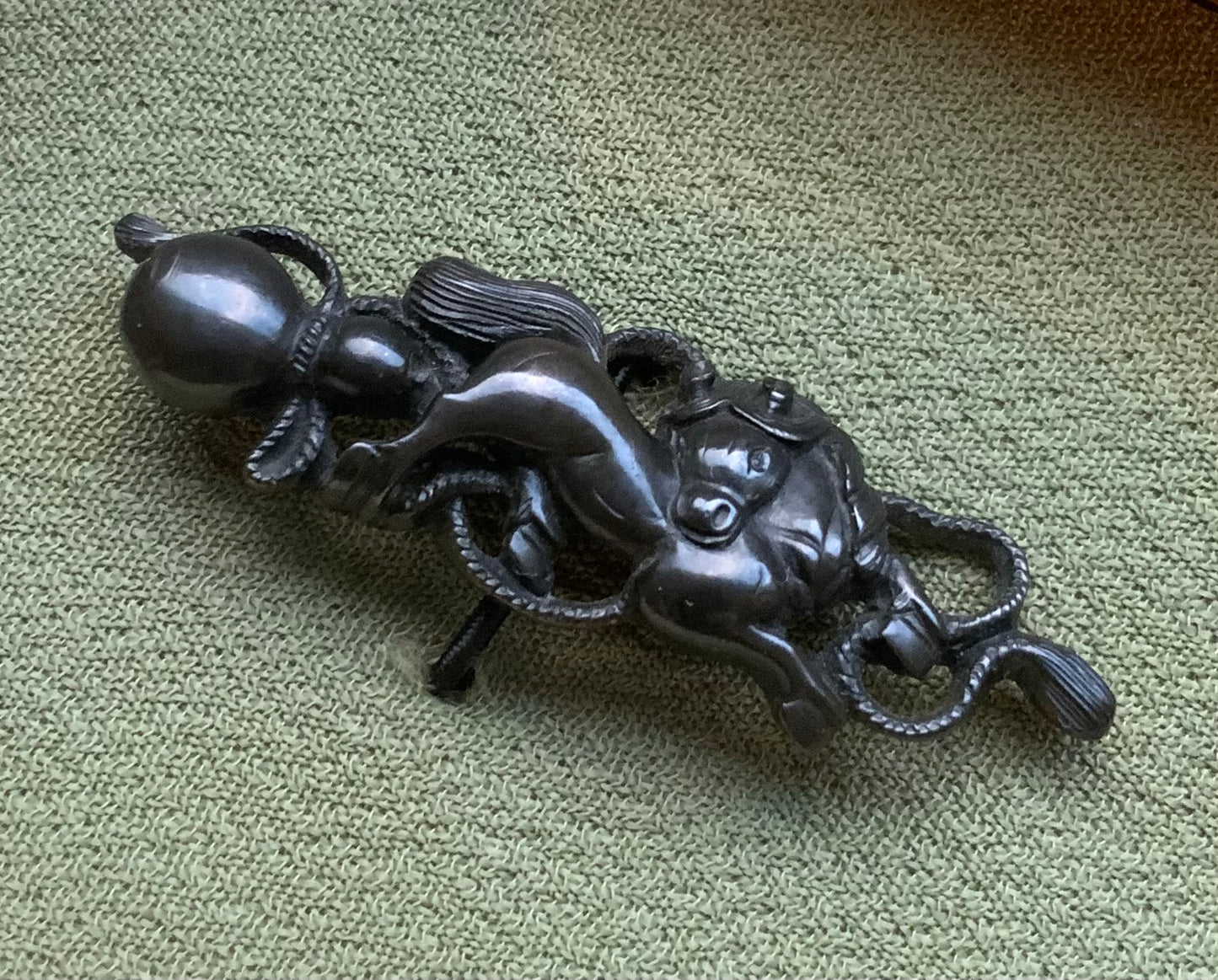 Menuki - Kyoto Horses an gourd - Goto style