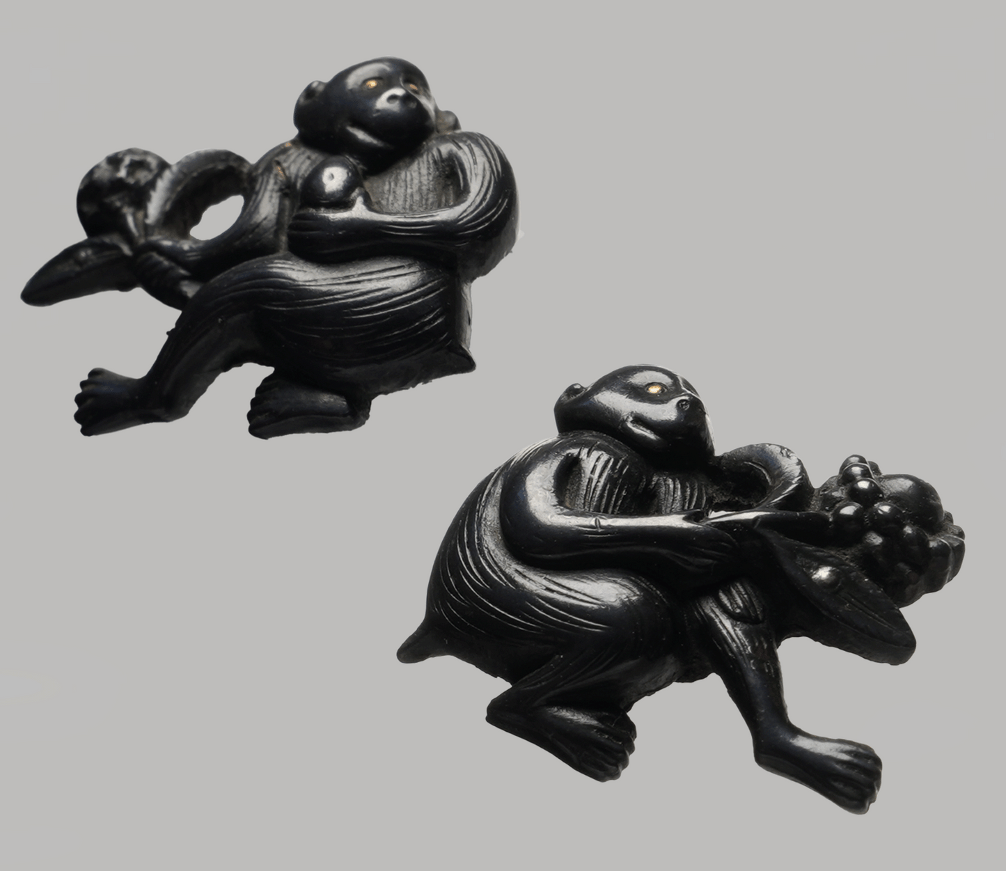 Menuki - Monkeys by Goto Momoyama - NBTHK Tokubetsu Hozon