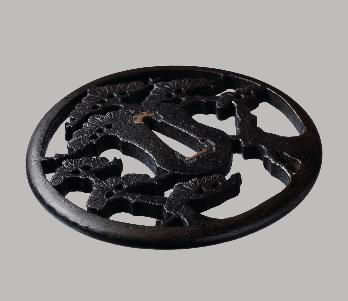 - Tsuba - Higo Omatsune Tsuba — Especially Large, with Box