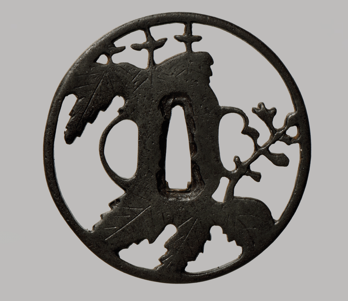 - Tsuba - Higo probably Nishigaki - Double Kirimon