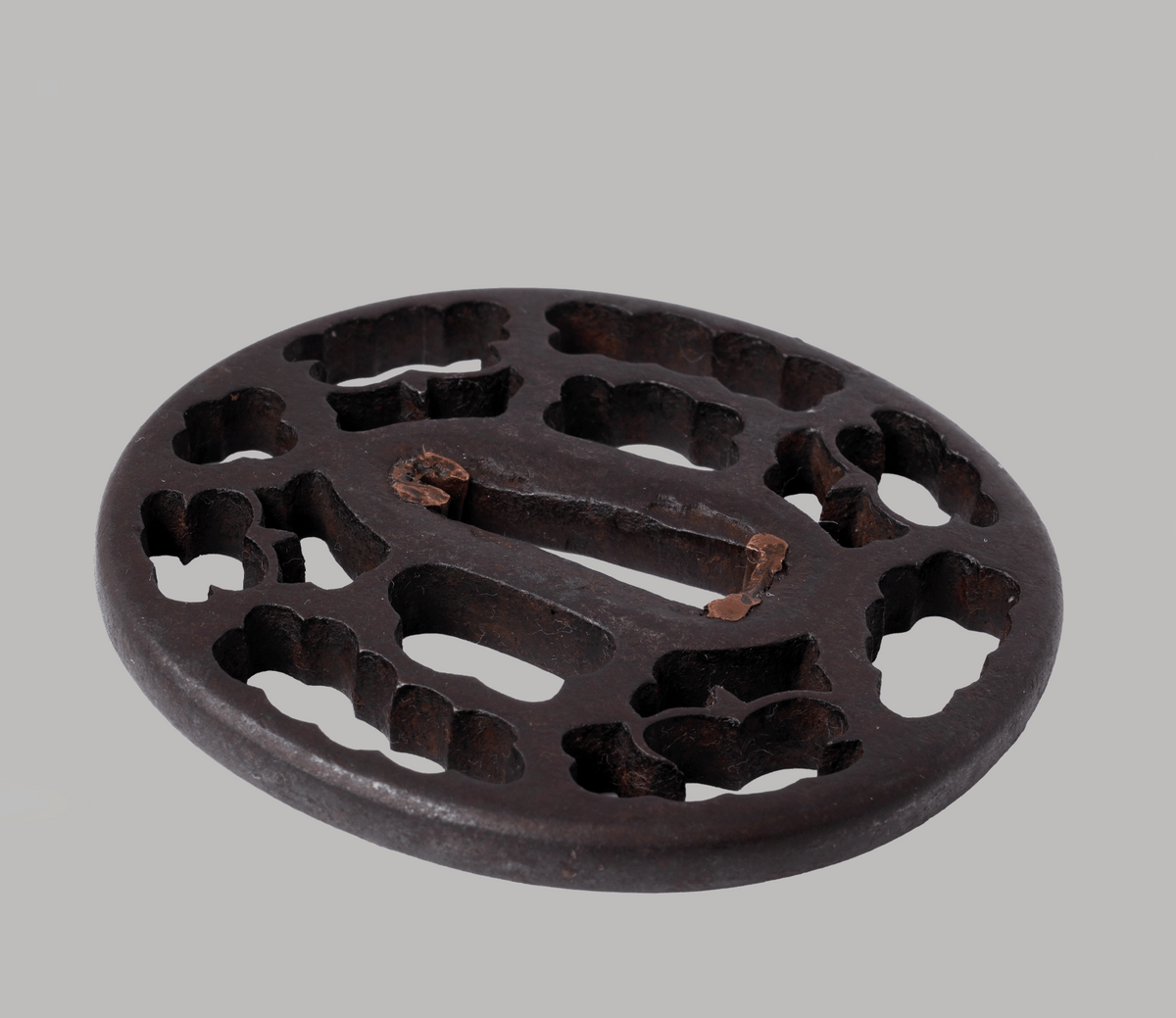 Tsuba Akasaka Karigane clouds - Owari taste + box, cushion