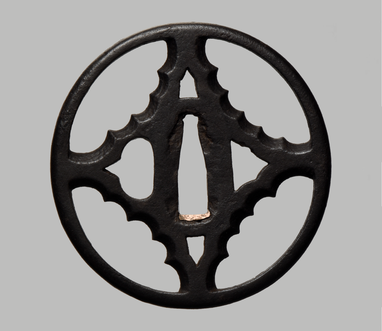 - Tsuba - Akasaka Spindle - NBTHK Hozon to Akasaka