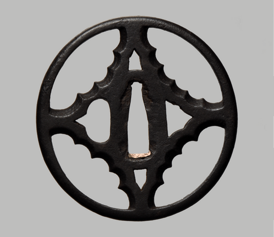 - Tsuba - Akasaka Spindle - NBTHK Hozon to Akasaka