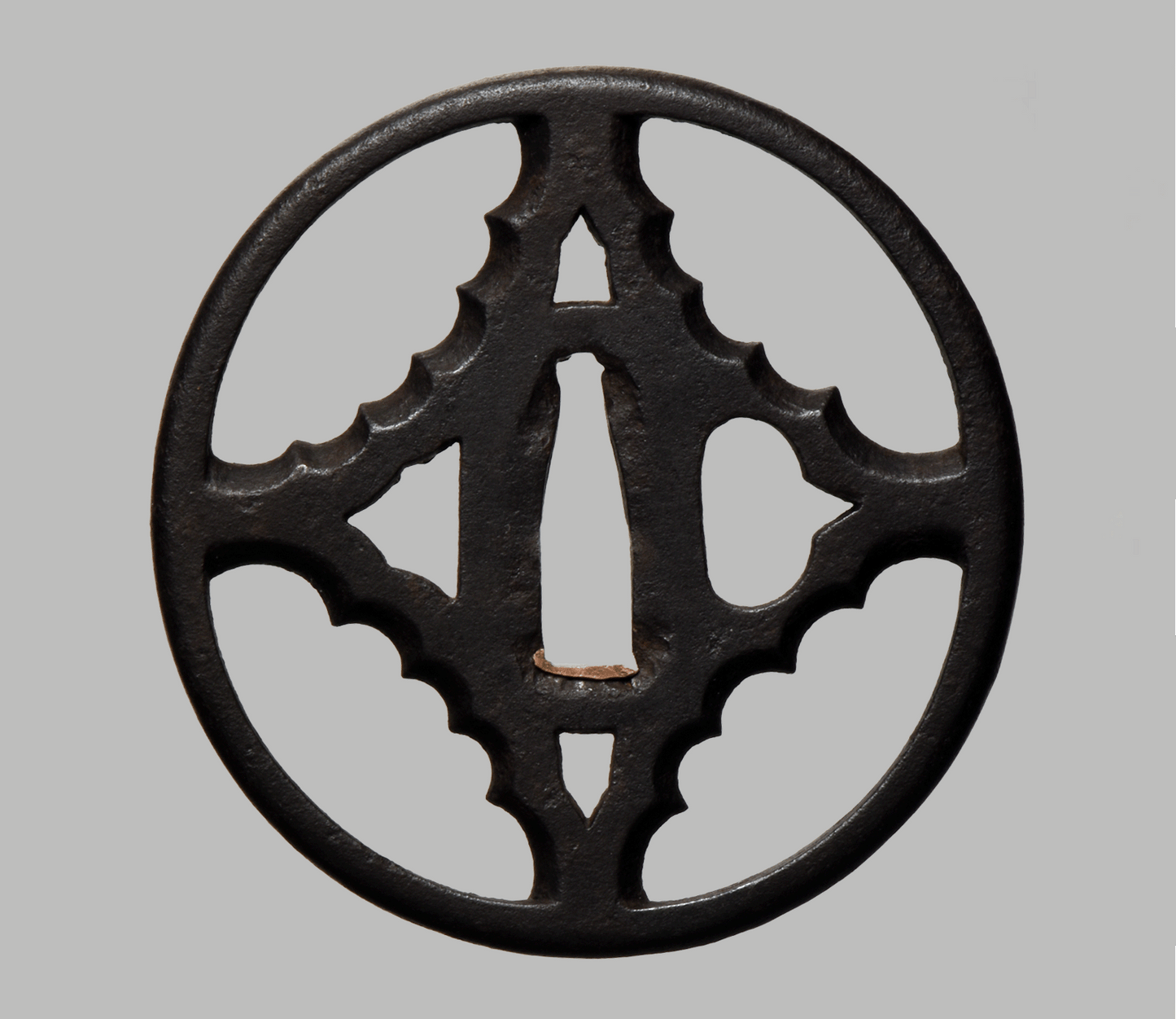 - Tsuba - Akasaka Spindle - NBTHK Hozon to Akasaka