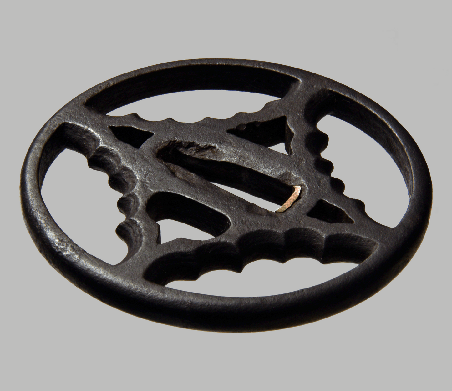 - Tsuba - Akasaka Spindle - NBTHK Hozon to Akasaka