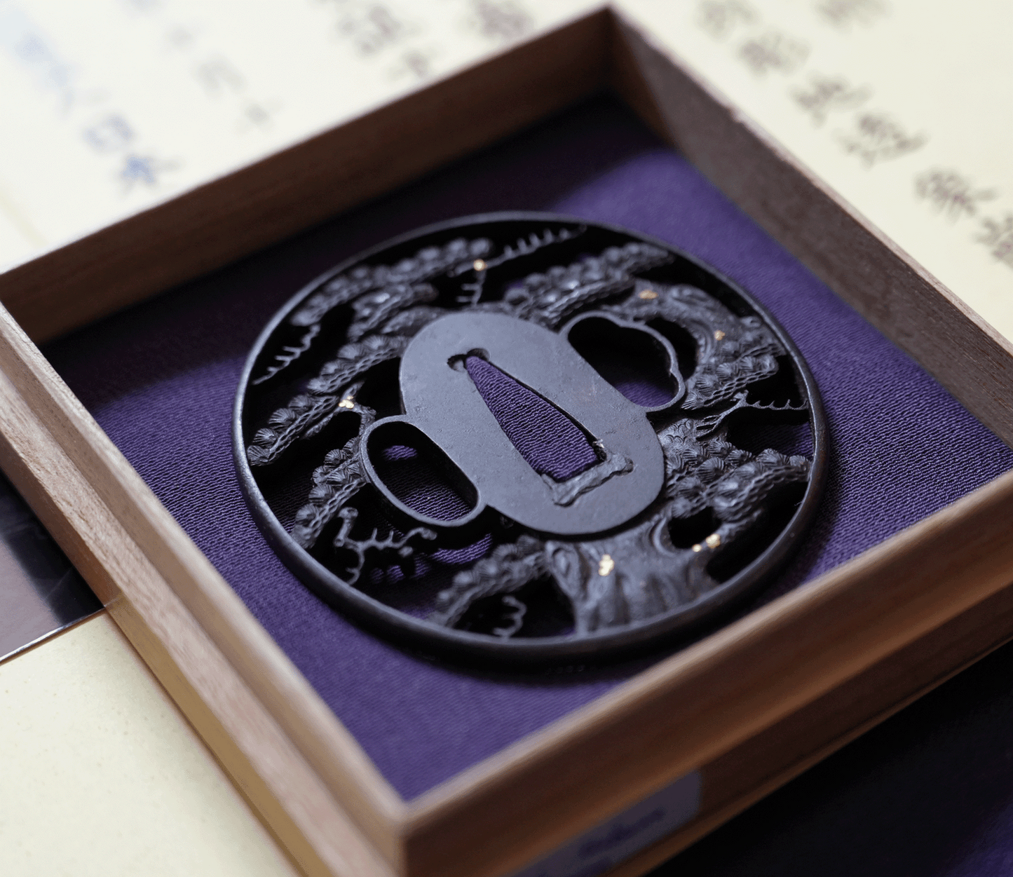 Tsuba – Bushū School (probably Yanagawa School) - Oimatsune