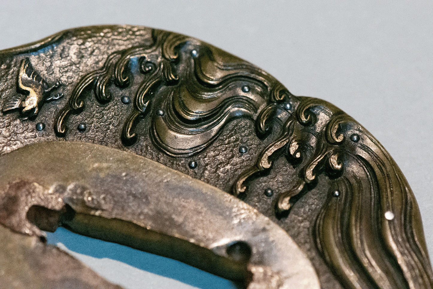 Tsuba -  Hamano, Yasuchika, Nara or Omori  - Chidori Nami (Waves and bírds)