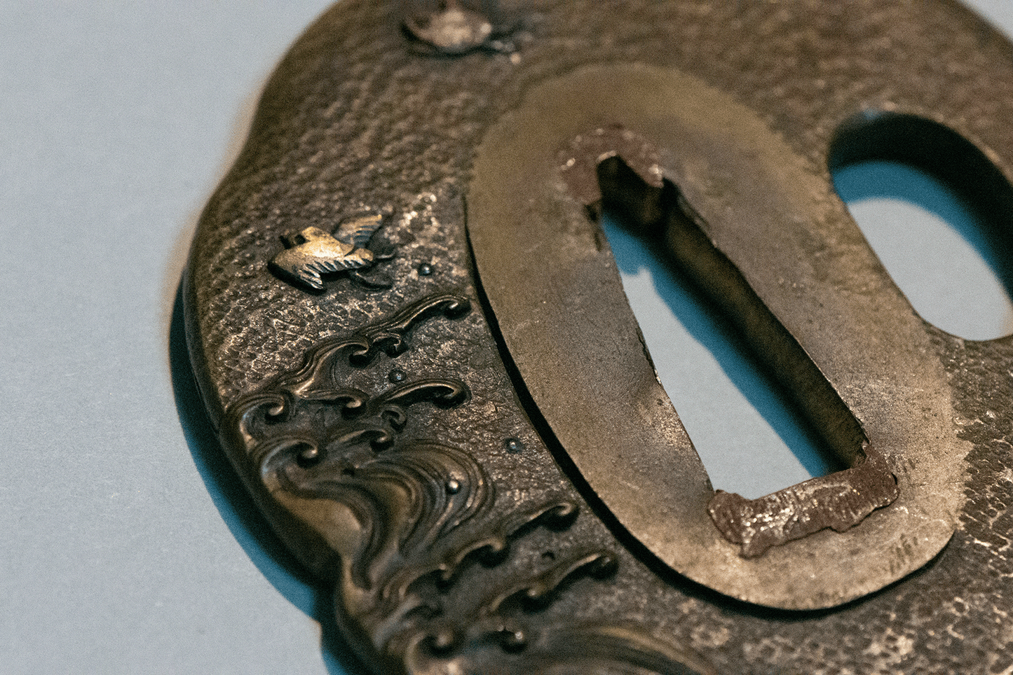 Tsuba -  Hamano, Yasuchika, Nara or Omori  - Chidori Nami (Waves and bírds)