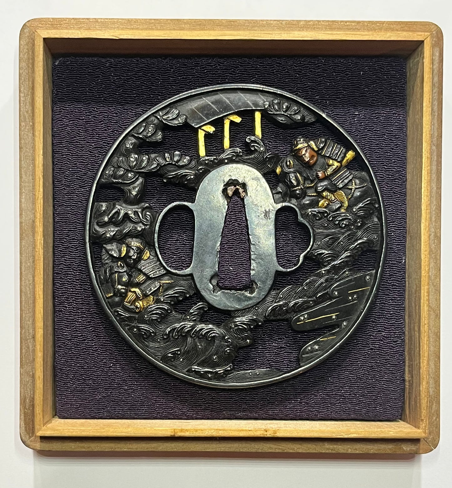 - Tsuba - Battle of Kojima 1184, Genpai wars, Shakudo, Ko-Kinko, Early Edo