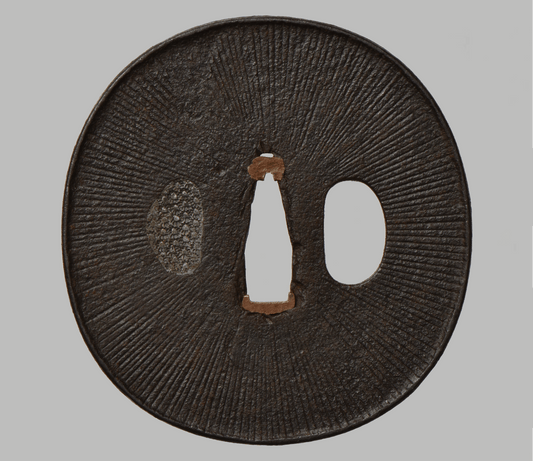 Tsuba - Kacchushi - Armorer made - Amida Buddah - Muromachi