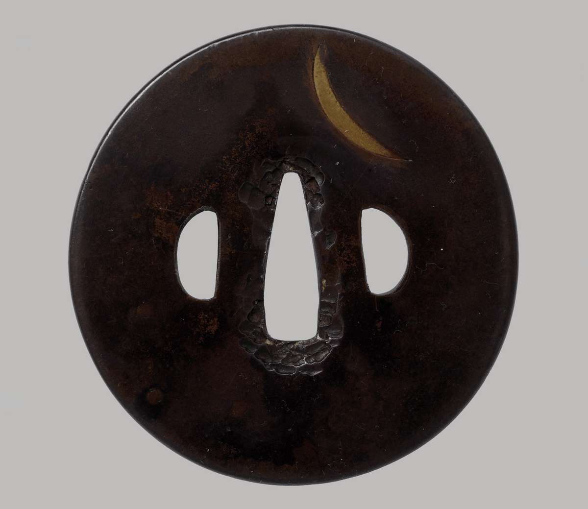 - Tsuba -Kinko Tsuba Moon — Box & Cushion