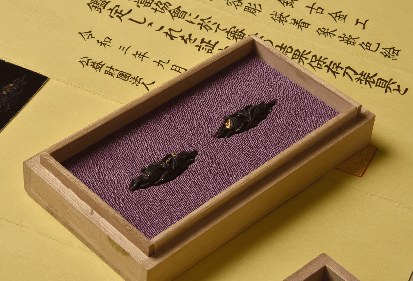 Menuki - Ko-Kinko Menuki Fruit de mer NBTHK Hozon