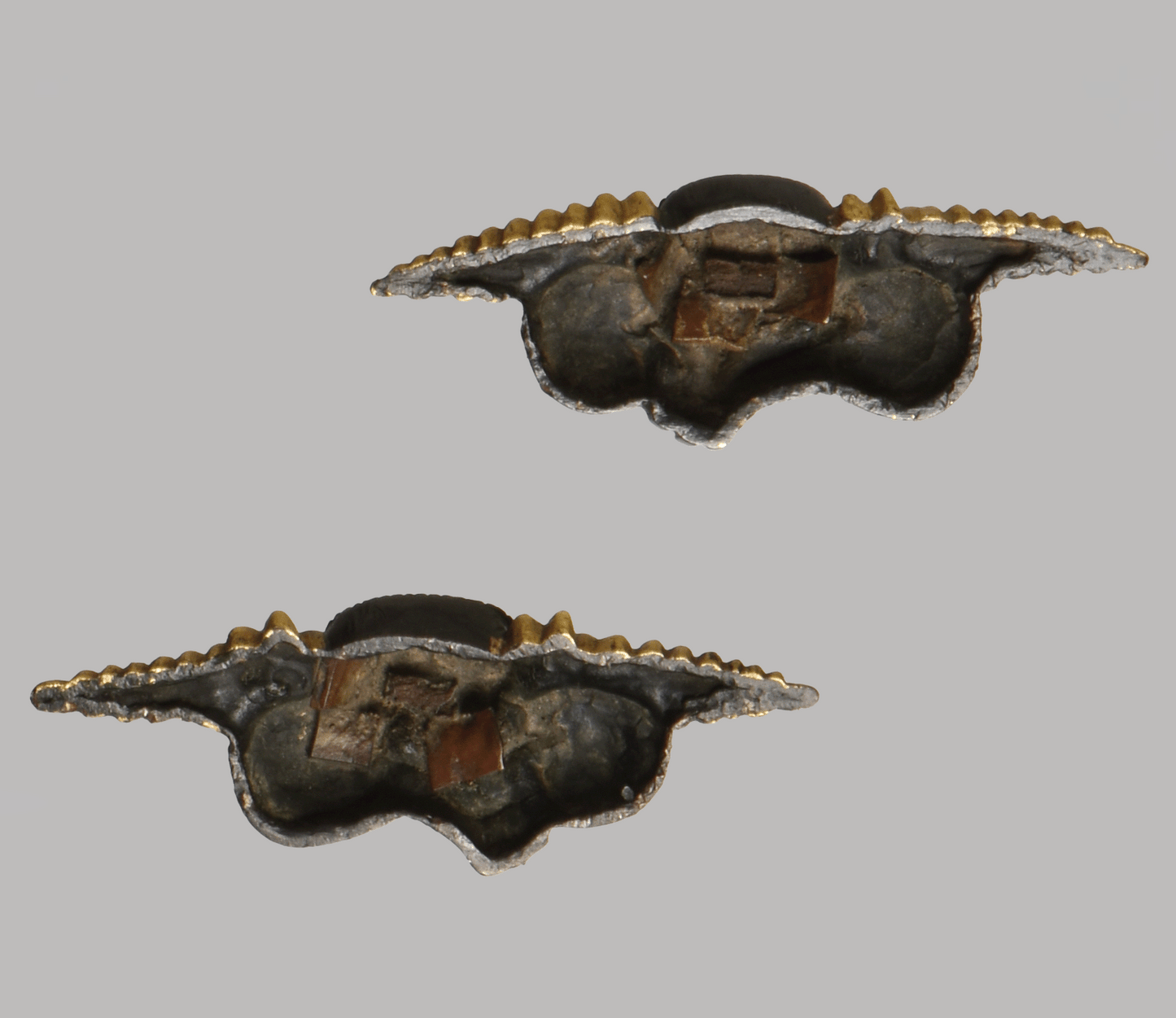 Menuki Aoi flowers with fern, Ko-Kinko NBTHK Hozon