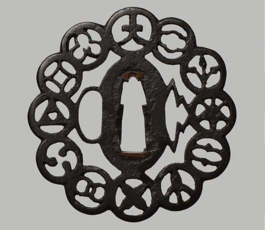 - Tsuba - Owari Sukashi with Matsudaira Aoi Mon (三つ葉葵)