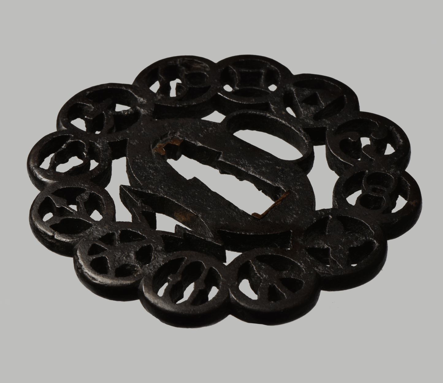 - Tsuba - Owari Sukashi with Matsudaira Aoi Mon (三つ葉葵)