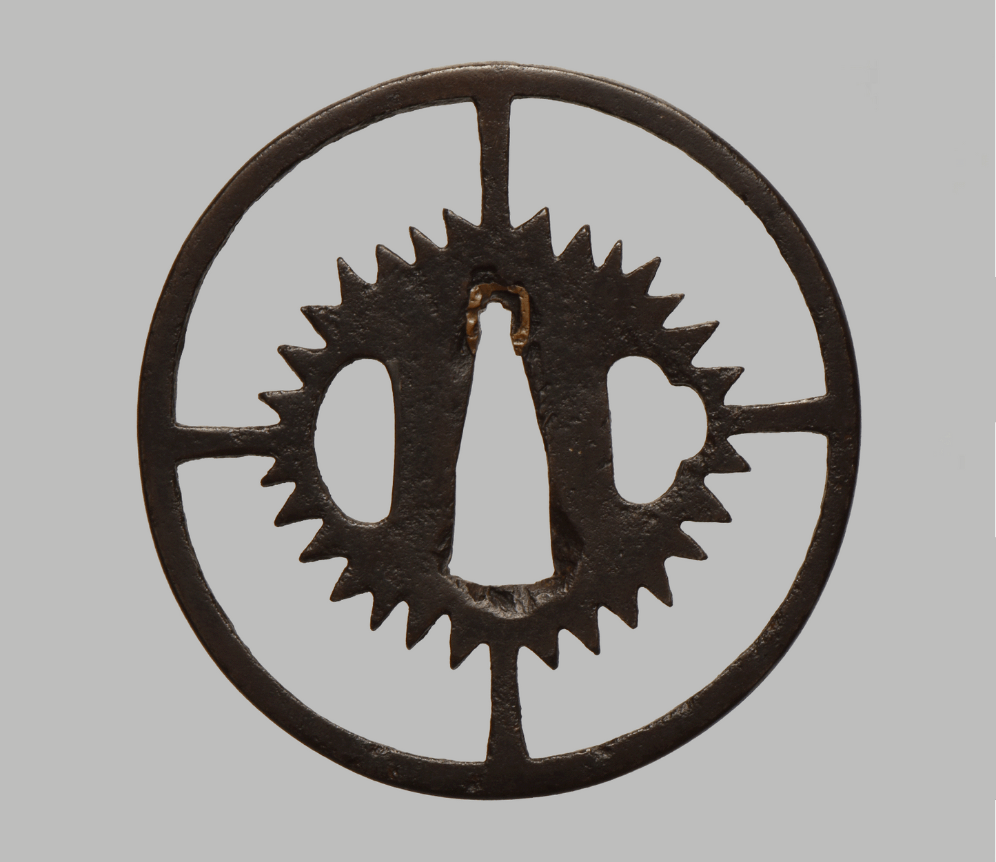 Tsuba - Owari - early clockwork device.
