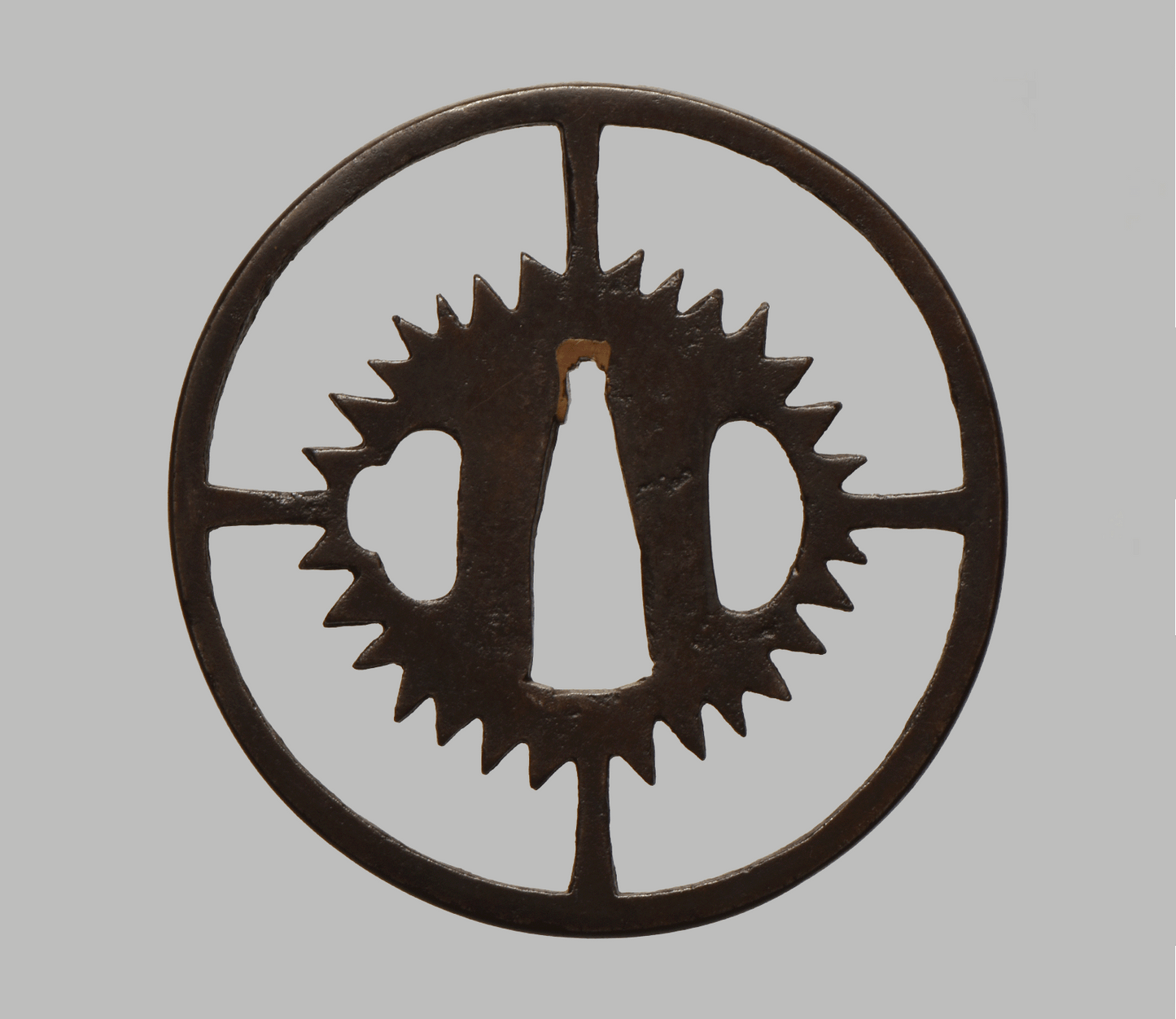 Tsuba - Owari - early clockwork device.