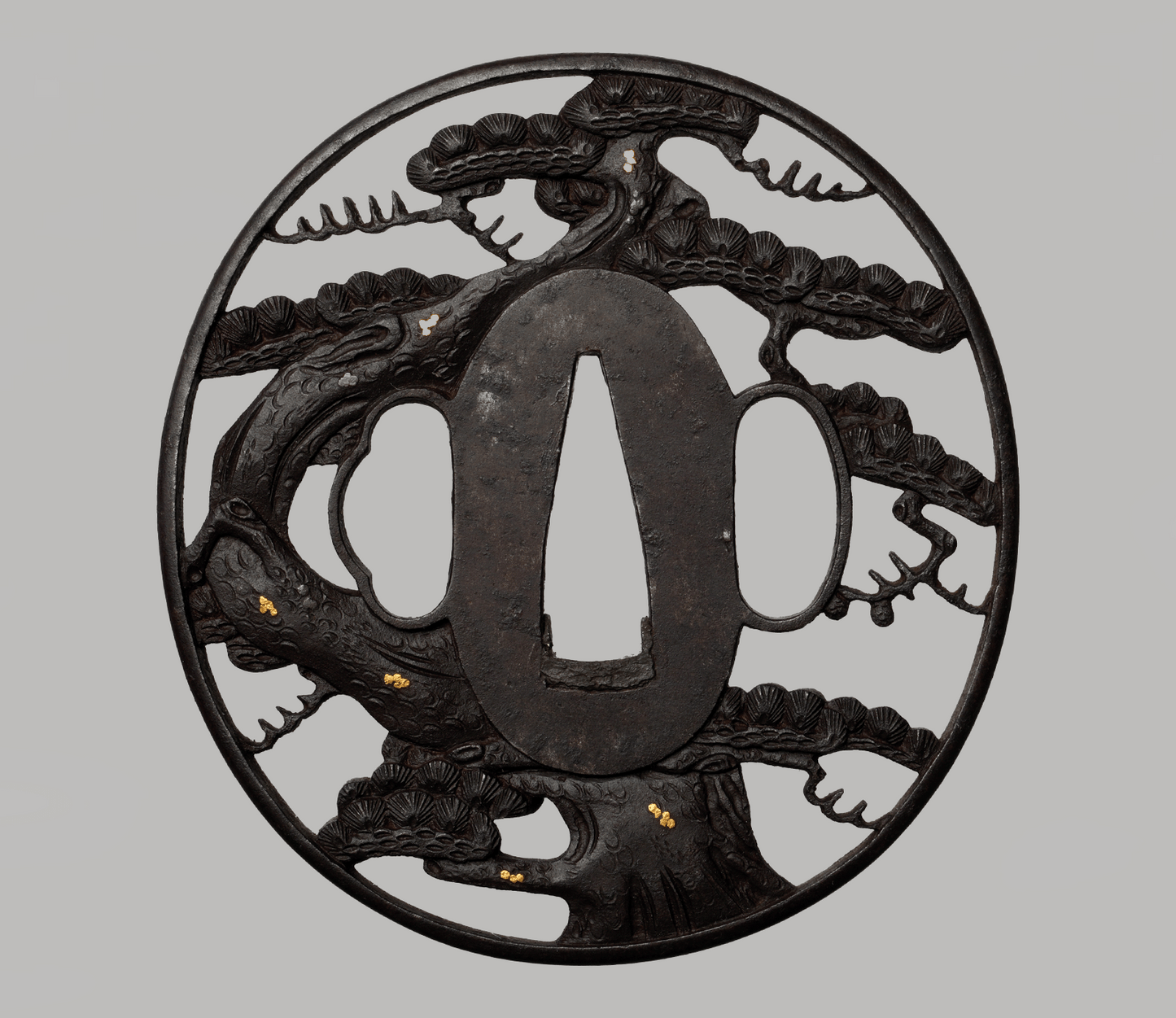 - Tsuba – Bushū School (probably Yanagawa School) - Oimatsune